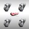 Service Caster 3 Inch SS Thermoplastic Rubber Wheel Swivel Bolt Hole Caster Set SCC-SSBH20S314-TPRB-4 - alternate 2